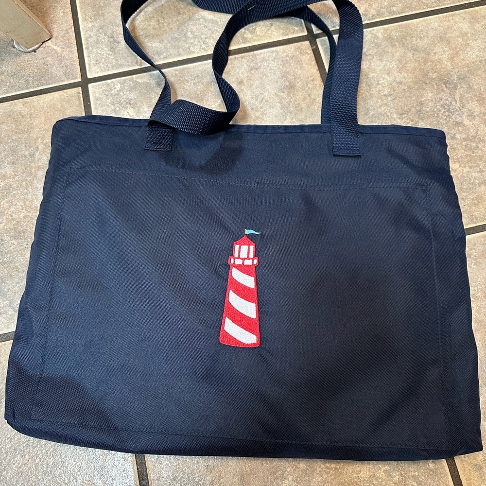 Thirty one Tote with attached beach/picnic mat. Mat is 57” x 37”. NEW